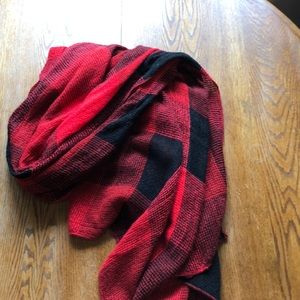 Red and black checkered scarf